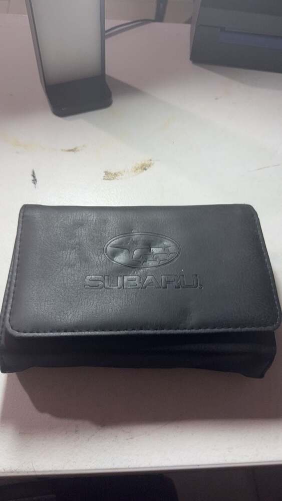 Subaru Owner's Manual Case Holder, Black Faux Leather Organizer
